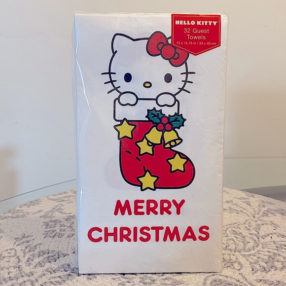 🎄🎀Hello Kitty Set of Disposable Paper Plates, Cups, Napkins & Beverage Napkins - Picture 6 of 7